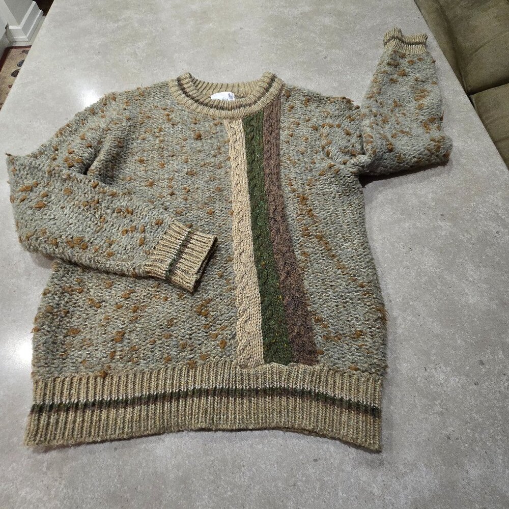 SOPHIA Women's Acrylic Blend Long Sleeves Knit Sweater - Multi-colors - Large